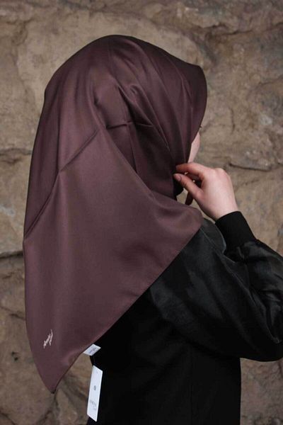 Armine Γυναικείο κασκόλ σε καφέ μονόχρωμο Trend Twill