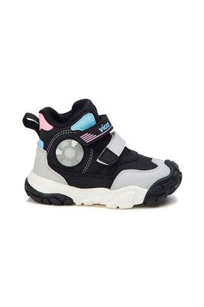 Vicco Sumo Gray Pink Lighted Waterproof Girls Orthopedic Velcro Boots