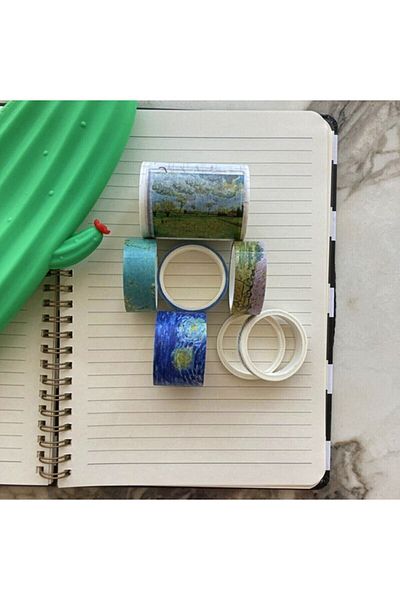 Adil Baba Van Gogh Patterned Designed Paper Tape Set - Washi Tape