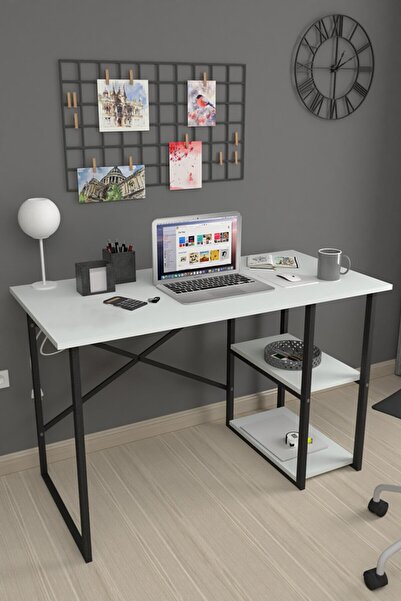 Arrigo Çalışma Masası Bilgisayar Masası Ofis Ders Yemek Masası Beyaz