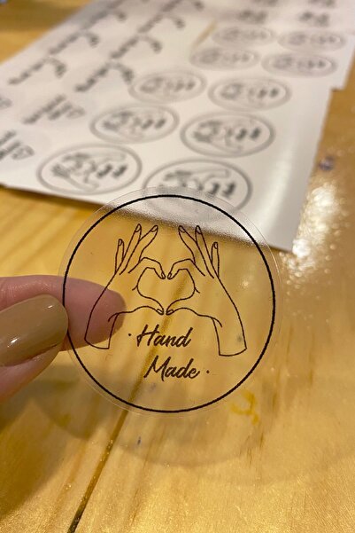 Spacepiks Autocolant Transparent Handmade - 60 Bucati cu Diametrul de 3 Cm