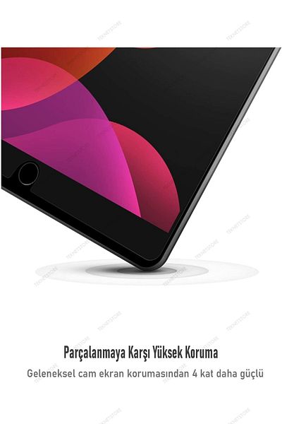 TEKNETSTORE متوافق تمامًا مع iPad الجيل الثامن والتاسع 10.2 بوصة واقي شاشة نانو مقاوم للكسر وواقي زجاجي شفاف مقاوم للكسر