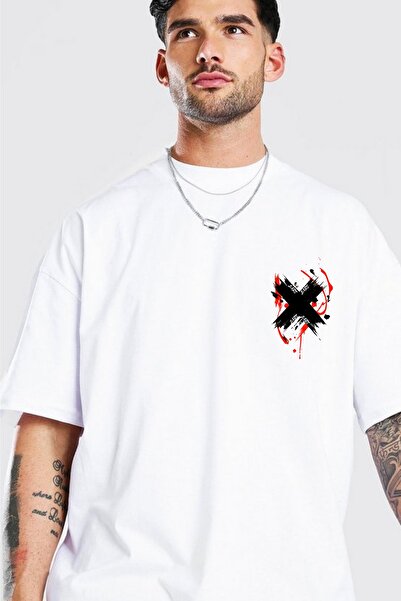 barsdepo Time Dream Printed - Oversize Λευκό T-shirt