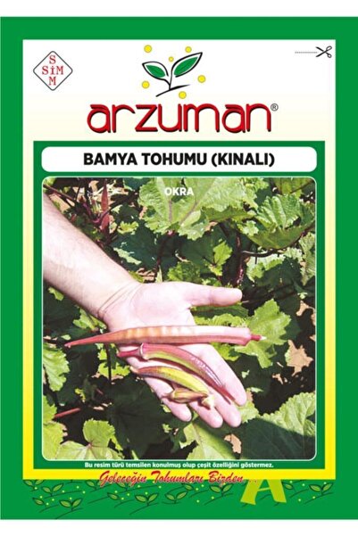 Arzuman 400 Adet Kınalı Bamya Tohumu