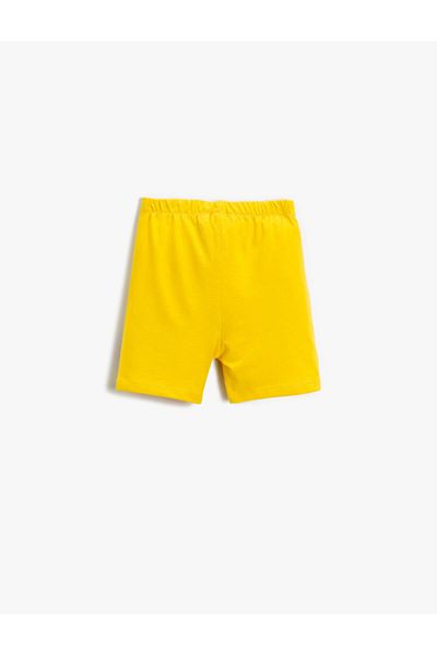 Koton Slogan Printed Shorts Cotton