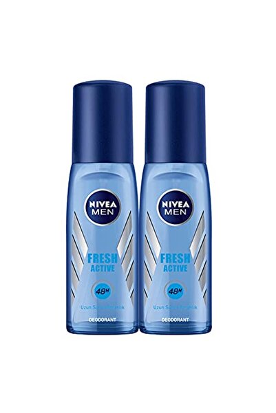 NIVEA Men Fresh Active Erkek Pump Sprey Deodorant2adet