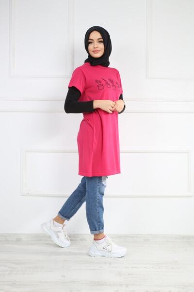 Saygın Kaktüs Baskılı Tunik