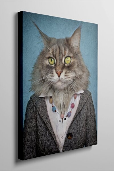 KanvasSepeti mačka Tematska osoba u odeći, koncept promene, apstraktna visoko...