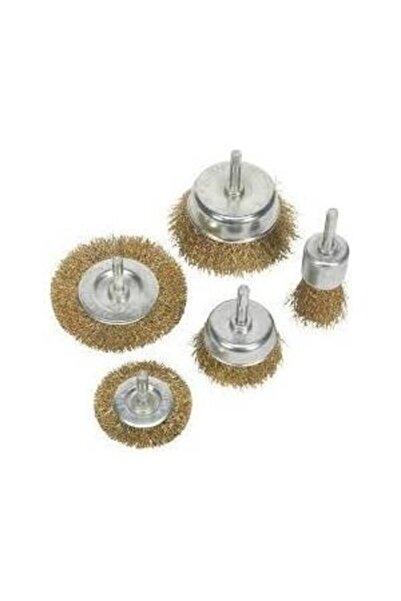 rigour Fırça Matkap Uçlu 6 Parça Pimli Tel Fırça Seti