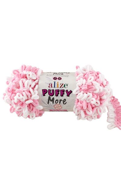 Alize Puffy More Wool Πολύχρωμο Πλεκτό Νήμα - Κωδικός χειρός:6267