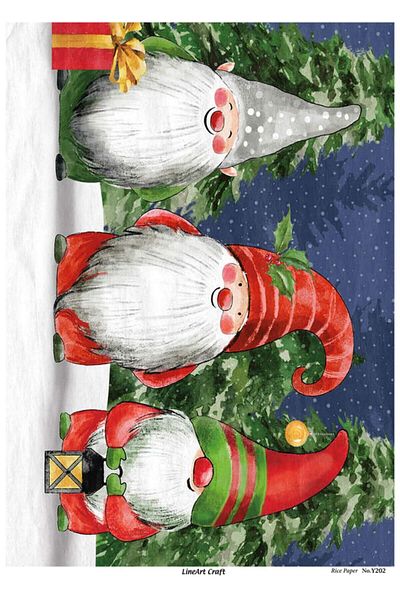 LİNEART Line Art Craft Decopage Paper New Year No:202