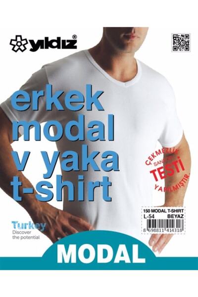 YILDIZ 3-Piece Men's Modal Cotton V-Neck Undershirt T-shirt