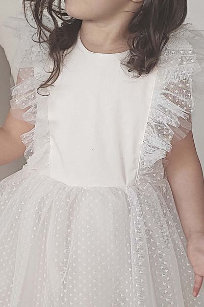 Shecco Babba Rochie Tutu Albă Costum Bandana Rochie Aniversare 1-10 Ani