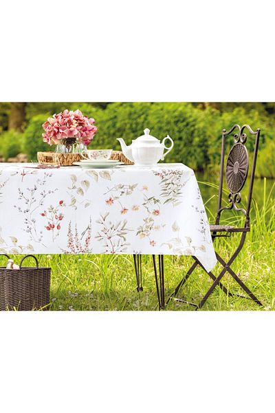 Madame Coco Gemma Pvc Tablecloth - Green - 140X140 cm
