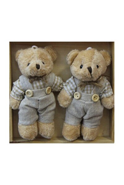 Genel Markalar Kız Elbiseli Peluş Ayıcık Anahtarlık 1 Adet – Konsept Hediyelik