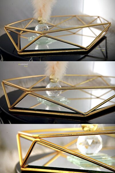 Genel Markalar Altın Prizma Aynalı Tepsi