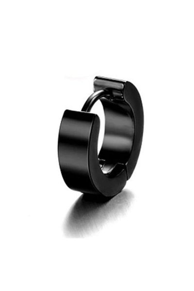 The Collection Men's Black Titanium Earrings