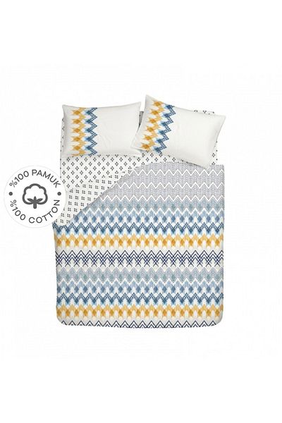 Karaca Home Set cuvertură de pilota dublă Ethnico 100% bumbac