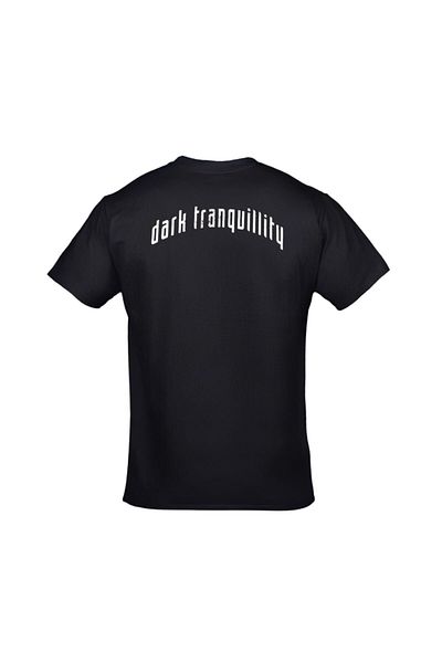 Orijin Tekstil Dark Tranquillity Split Skull Front Back Printed Unisex Black Tshirt