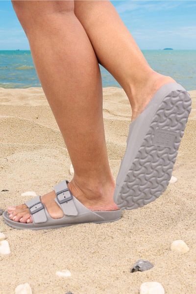 sepona Gray Wet Floor Slippers - Daily Use and Non-Slip Sole Beach Slippers