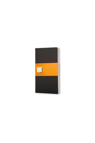 Moleskine Chaier 3-Piece Diary Black Lined Notebook - L Size 13X21 Cm, 80 Pages