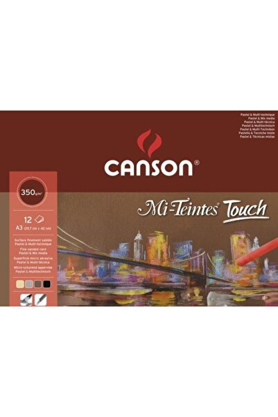 Canson Mi-teintes Touch Kumlu Pastel Blok A3 350gr 4 Renk 12 Yaprak