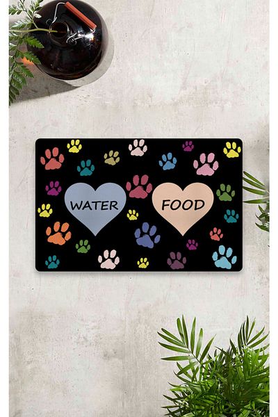 Vagonik Digital Printed 50x70cm Decorative Multi-Purpose Indoor and Outdoor Door Food Mat