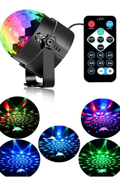LED PAR LİGHT كرة ديسكو حساسة للصوت للسيارة الداخلية والمنزلية والخارجية مع USB