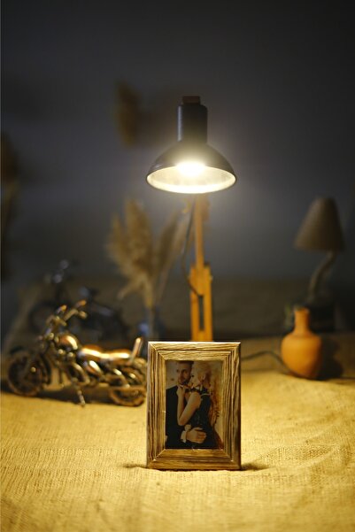 HanemGrup إطار صور خشبي فردي مقاس 10 × 15 سم أفقيًا وعموديًا - طبيعي