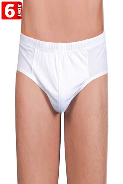 Muraty Ανδρικό 100% Clear Cotton 6 Pack 100% Cotton White Slip εσώρουχα
