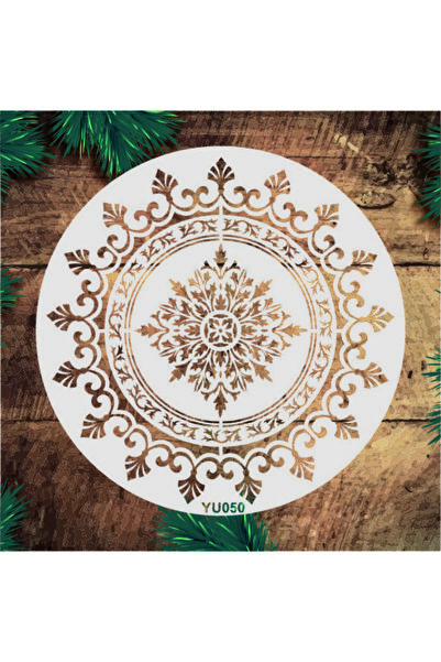 STENCİLTASARIM Stencil Tasarım Yu050 - Dekoratif Duvar Ve Eşya Boyama Şablonları 30x30 Cm