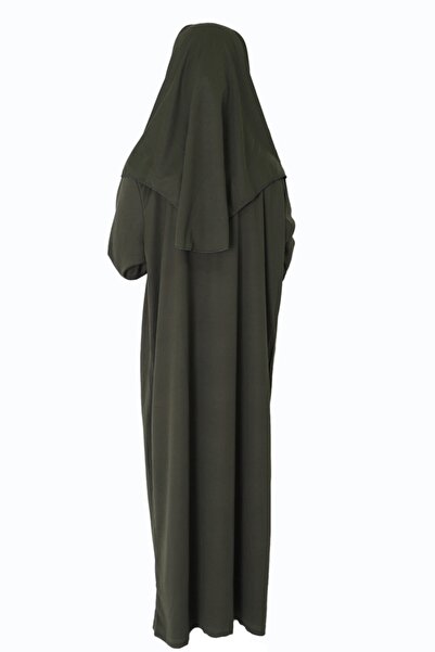 ZEHRANAZ NAMAZ ELBİSESİ Σκούρο Χακί Φόρεμα Προσευχής για Παιδιά 5/8 ετών - Χωρίς φερμουάρ