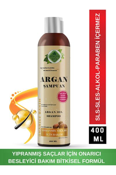 Gökçek Şifa Argan Shampoo 400ml - For Damaged Hair
