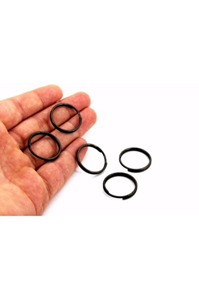 yfhobi 10 Adet - 25 Mm Anahtarlık Halkası, Anahtarlık Klipsi, Antik Sarı Kaplama