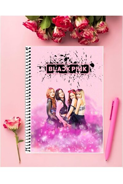 Genel Markalar Blackpink Defter 1 Adet Özel Tasarım A4 Boyutu 21*29 Cm Telli ...