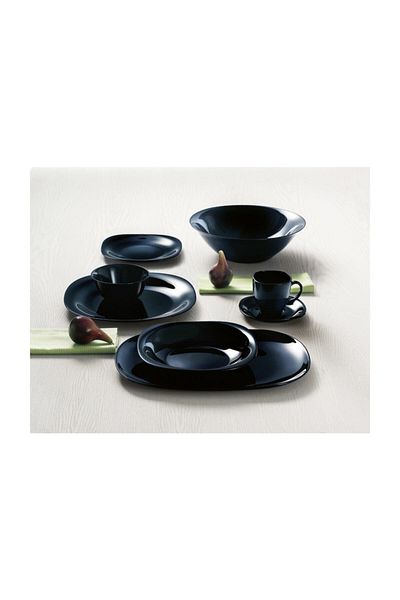 Luminarc 6-Piece Black Dinner Plate Carine Black 6-Piece Black Dinner Plate 21 Cm