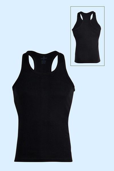 Ceylanoğlu 3-Piece Black Ribbed Men's Athlete Undershirt
