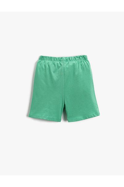 Koton Slogan Printed Shorts Cotton