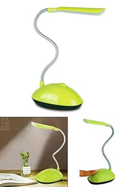 QNİAY Kullanışlı Bükülebilir Kitap Okuma Led Masa Lambası Yeşil Mini Masa Lam...