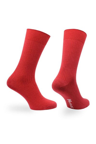 NORFOLK Monaco Premium - Red Cashmere Daily Socks 1 Pair Pack