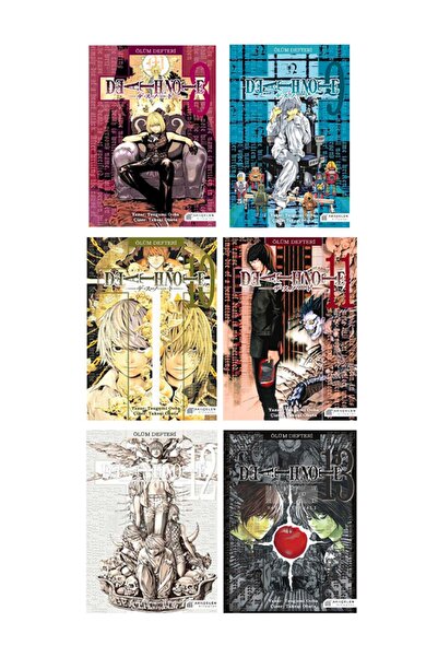 AKILÇELEN YAYINEVİ Death Note 8-9-10-11-12-13 Manga Seti (6 KİTAP) (ÖLÜM DEFT...