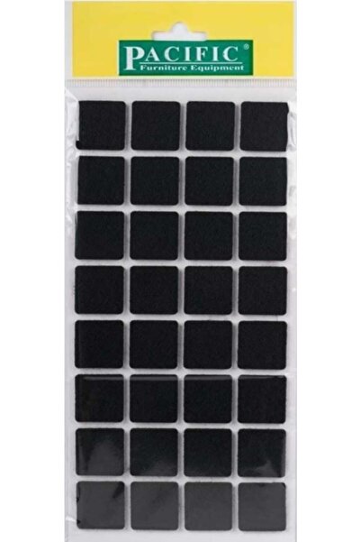 Genel Markalar Pacıfıc Siyah Yapışkanlı Kare Mobilya Keçesi 25*25 Mm
