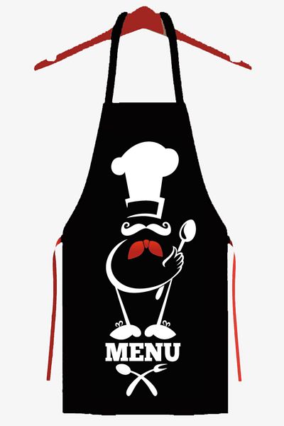 AYSHOME Ays Home Chef Menu مريلة مطبخ سوداء