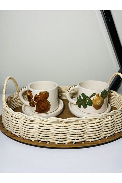 Banuart Squirrel & Acorn Ceramic Cup