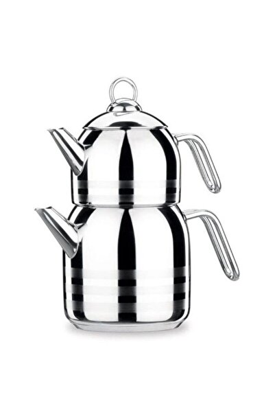 KORKMAZ Çelik A098 Astra Çaydanlık Takımı Gümüş