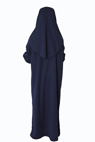 ZEHRANAZ NAMAZ ELBİSESİ Koyu Lacivert Çocuk Fermuarsız Namaz Elbisesi 5/8 yaş
