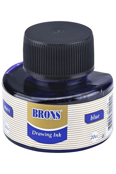 Brons Br-318 Çini Mürekkebi 20 Cc Mavi (12 Li Paket)