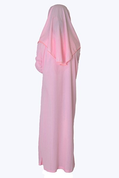 ZEHRANAZ NAMAZ ELBİSESİ Şeker Pembe Çocuk Fermuarsız Namaz Elbisesi 5/8 yaş