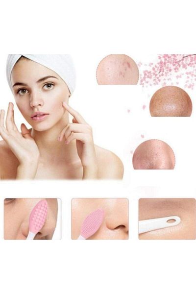 Vi Caro 2 Pieces Blackhead Remover Brush Lip Nose Facial Cleansing Brush Exfoliating 2 Pieces