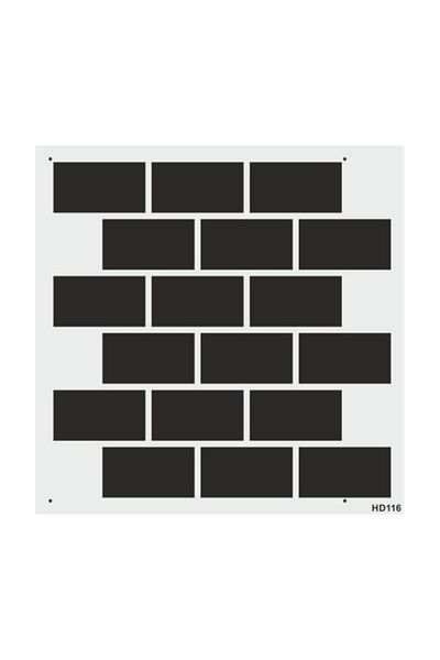 STENCİLTASARIM Stencil Design Hd116 Brick - Decorative Wall And Item Painting Templates 50x50 Cm